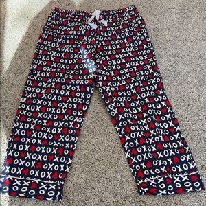 J Crew 100% Cotton Valentine Pajama Bottoms, Medium, NWT